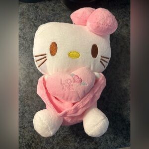 Cute Pink and White Stuffed Animal
